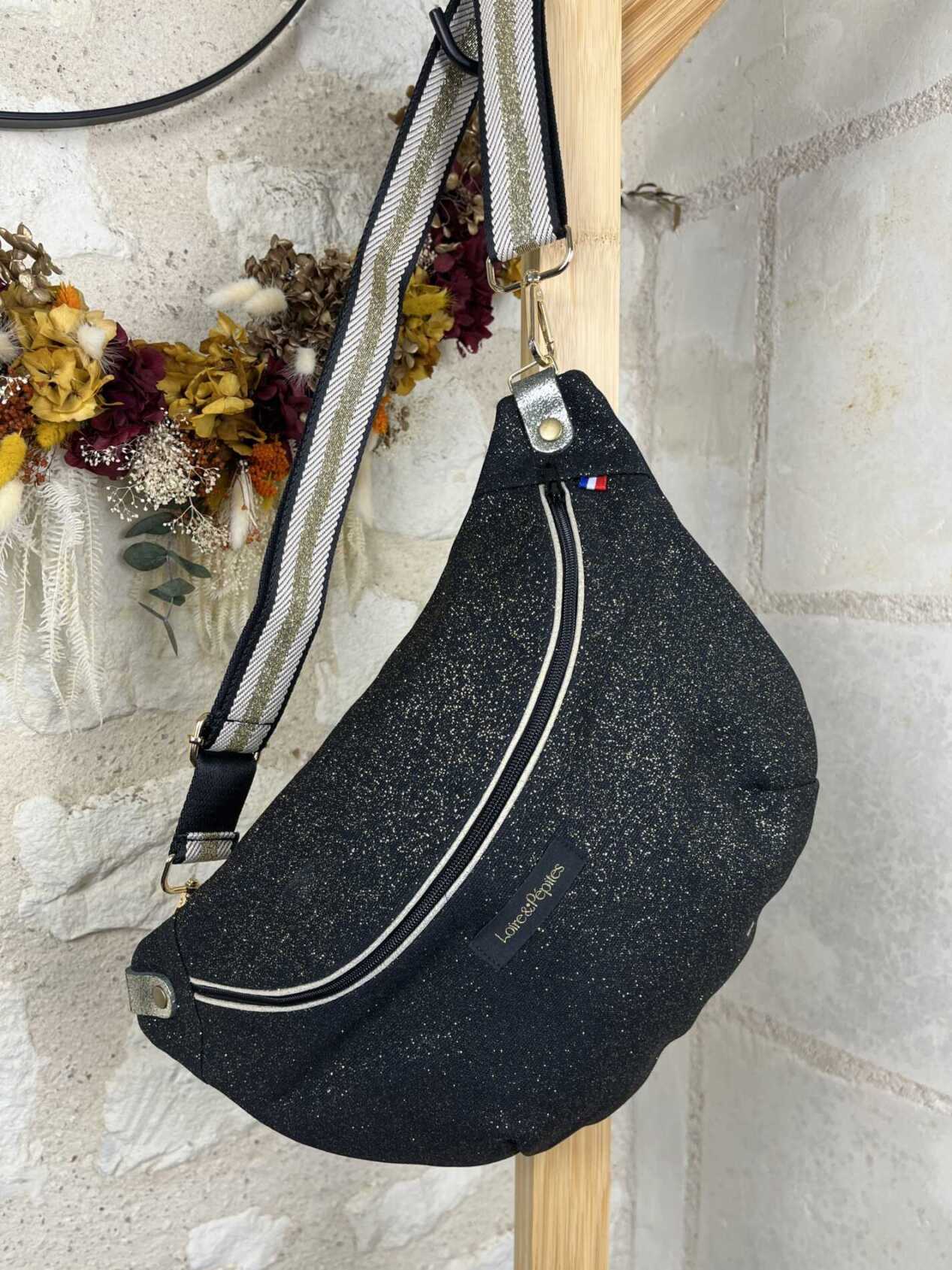 BANANE TOILE pailletée – Noir