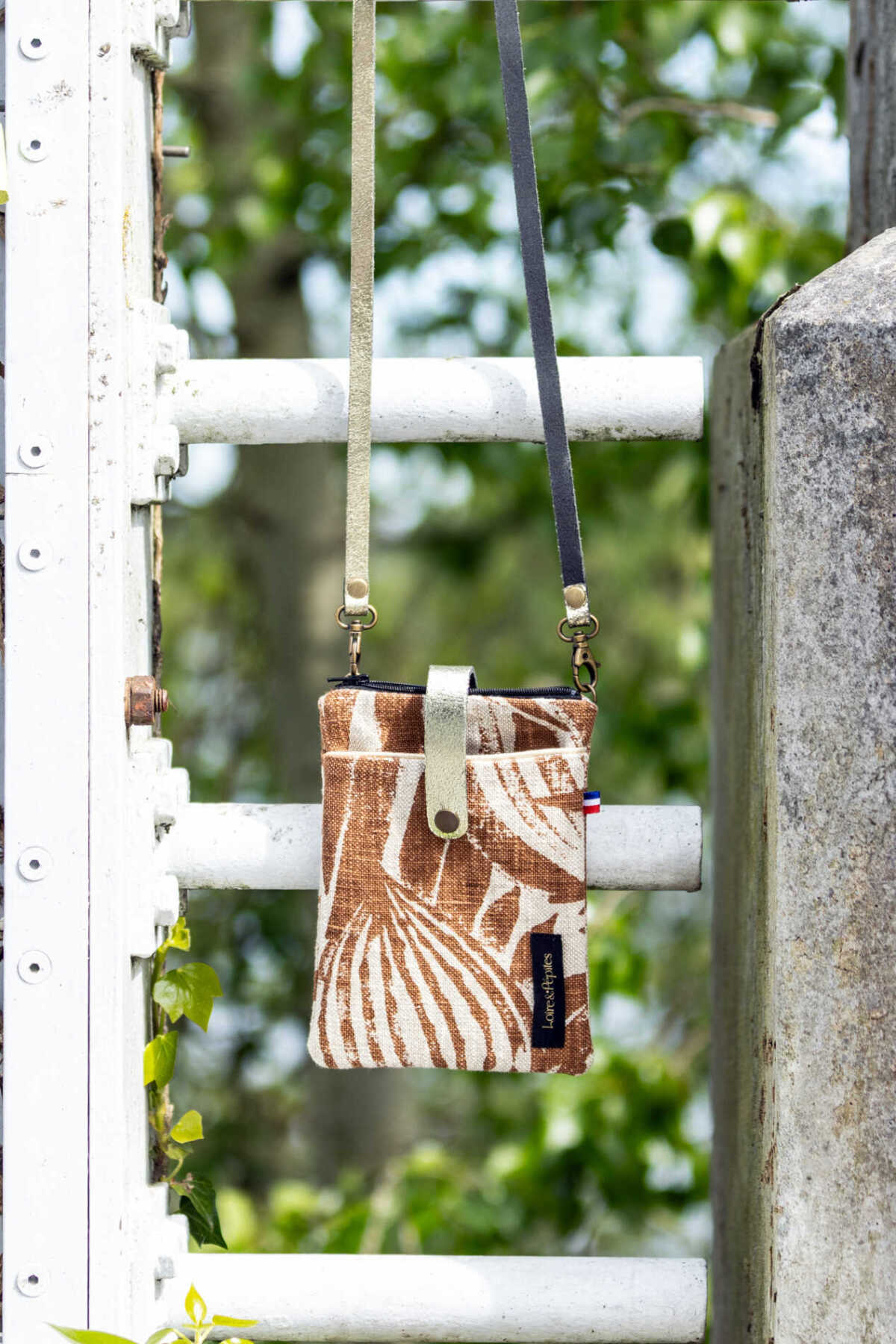POCHETTE TELEPHONE BANDOULIERE – Feuillage Terracota