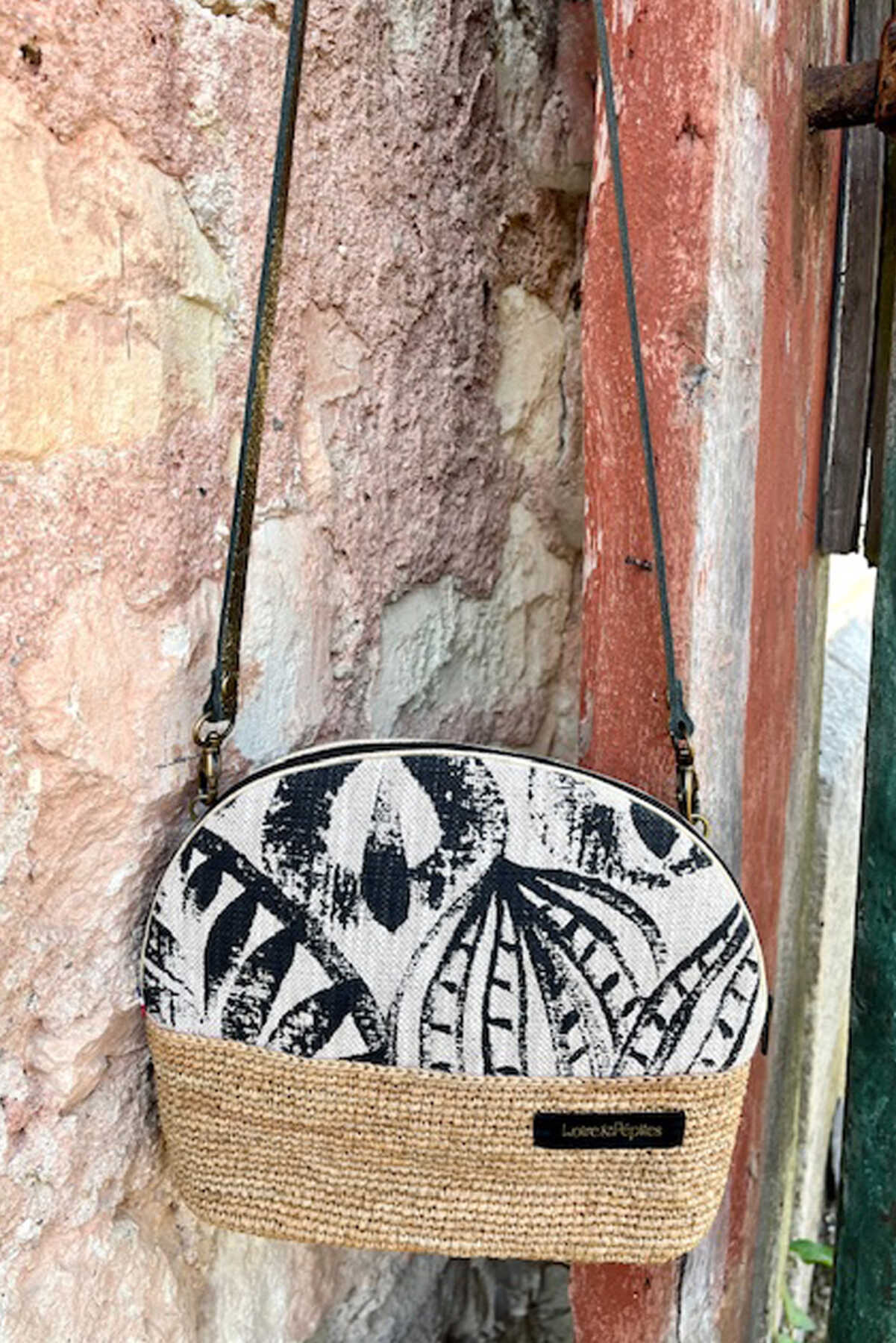 Sac Bandoulière Raphia | noir