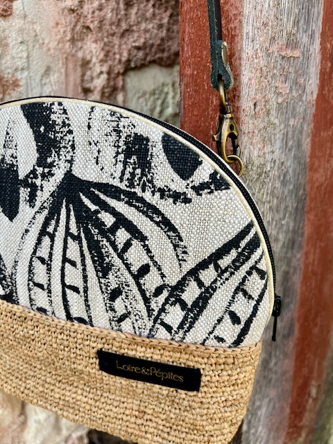 Sac Bandoulière Raphia | noir – Image 3