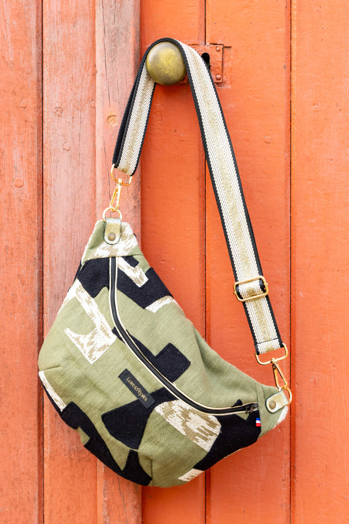 Sac Banane Motif Graphique | Kaki