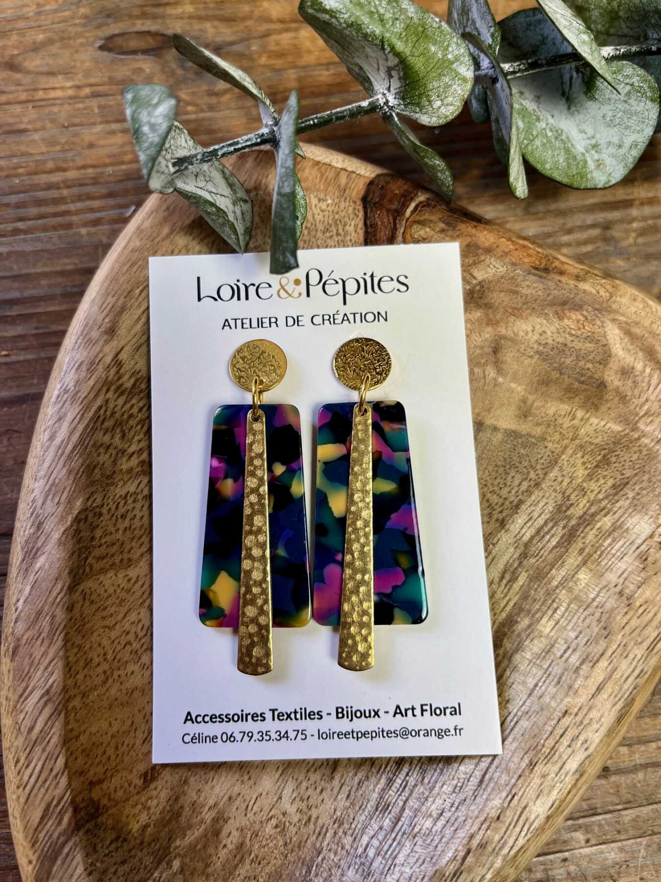 BOUCLES D’OREILLES écaille coloré 1