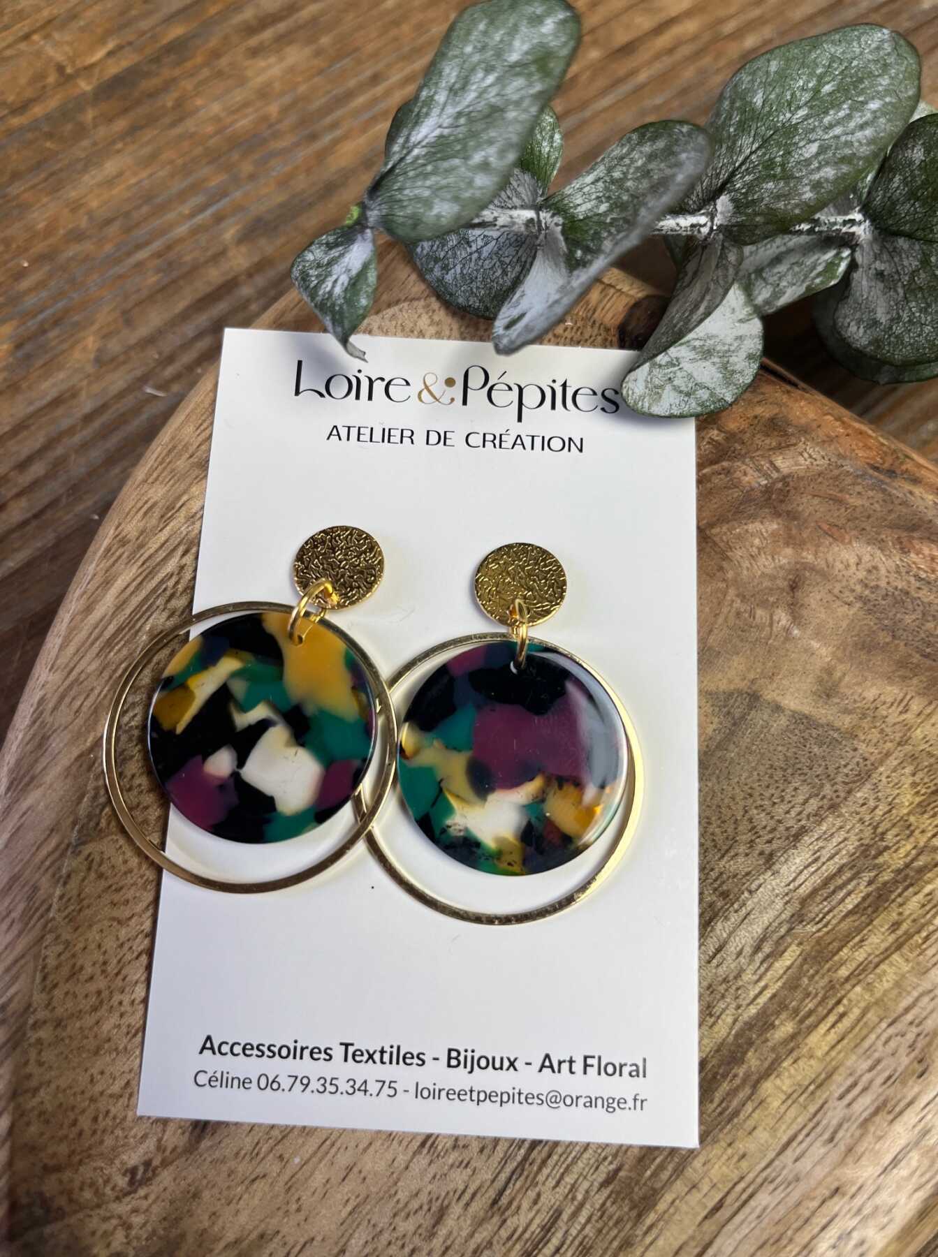 BOUCLES D’OREILLES écaille coloré 3