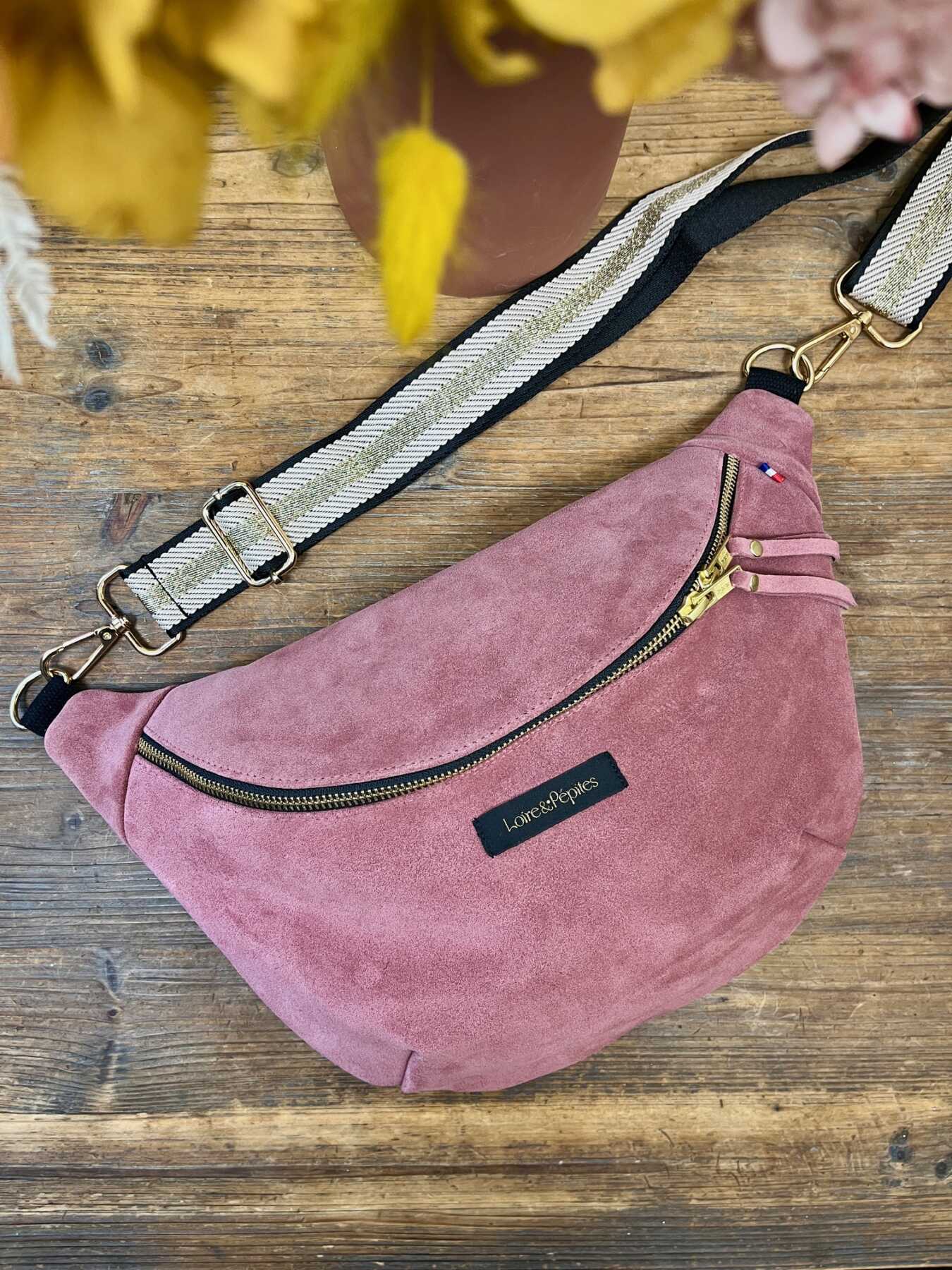 BANANE – Cuir – Vieux rose