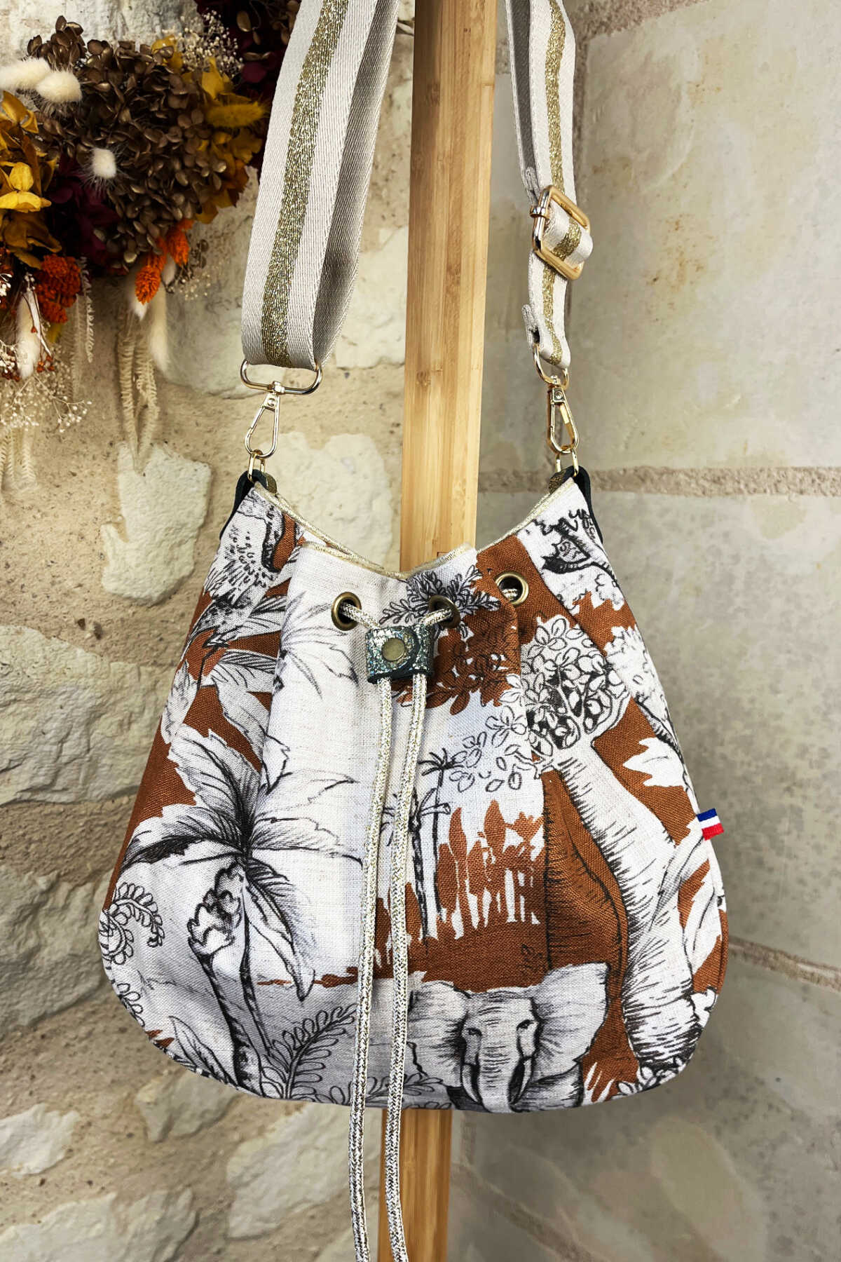 SAC SEAU BANDOULIERE – Safari rouille