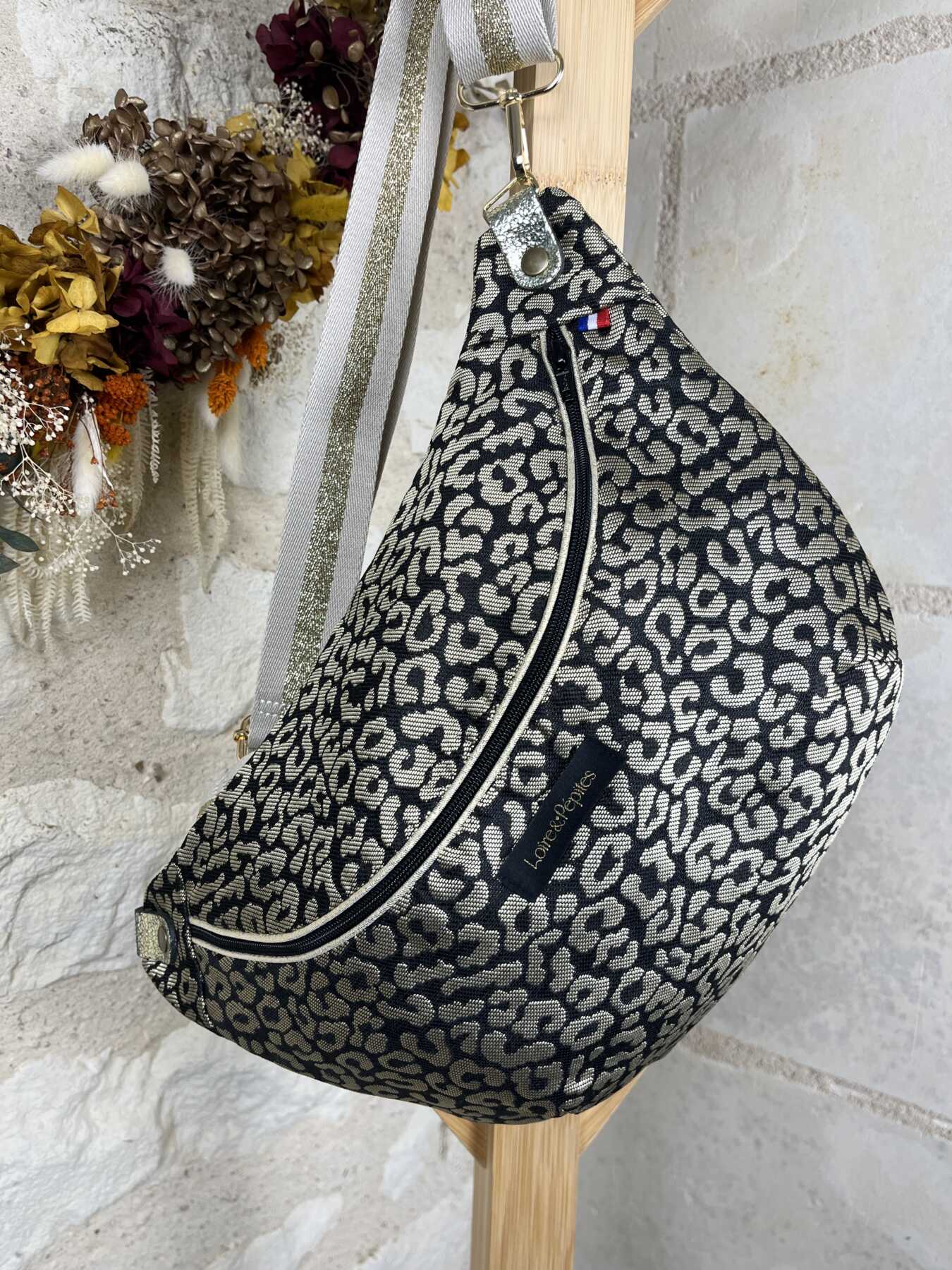 BANANE Jacquard – Léopard noir/taupe