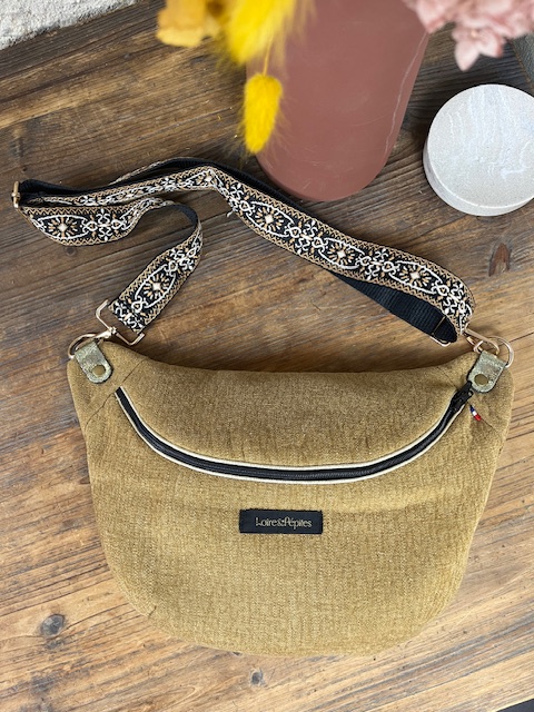 Sac Banane Tissu Artisanal fait main | Loire & Pépites