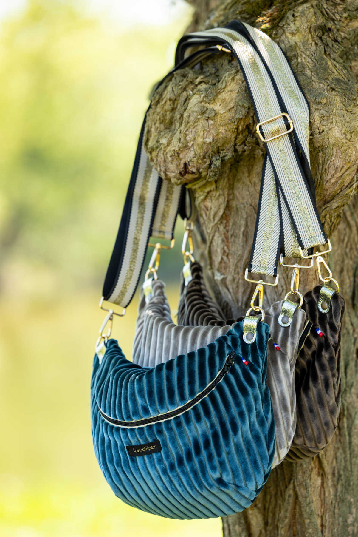 Sac banane velours côtelé fait main