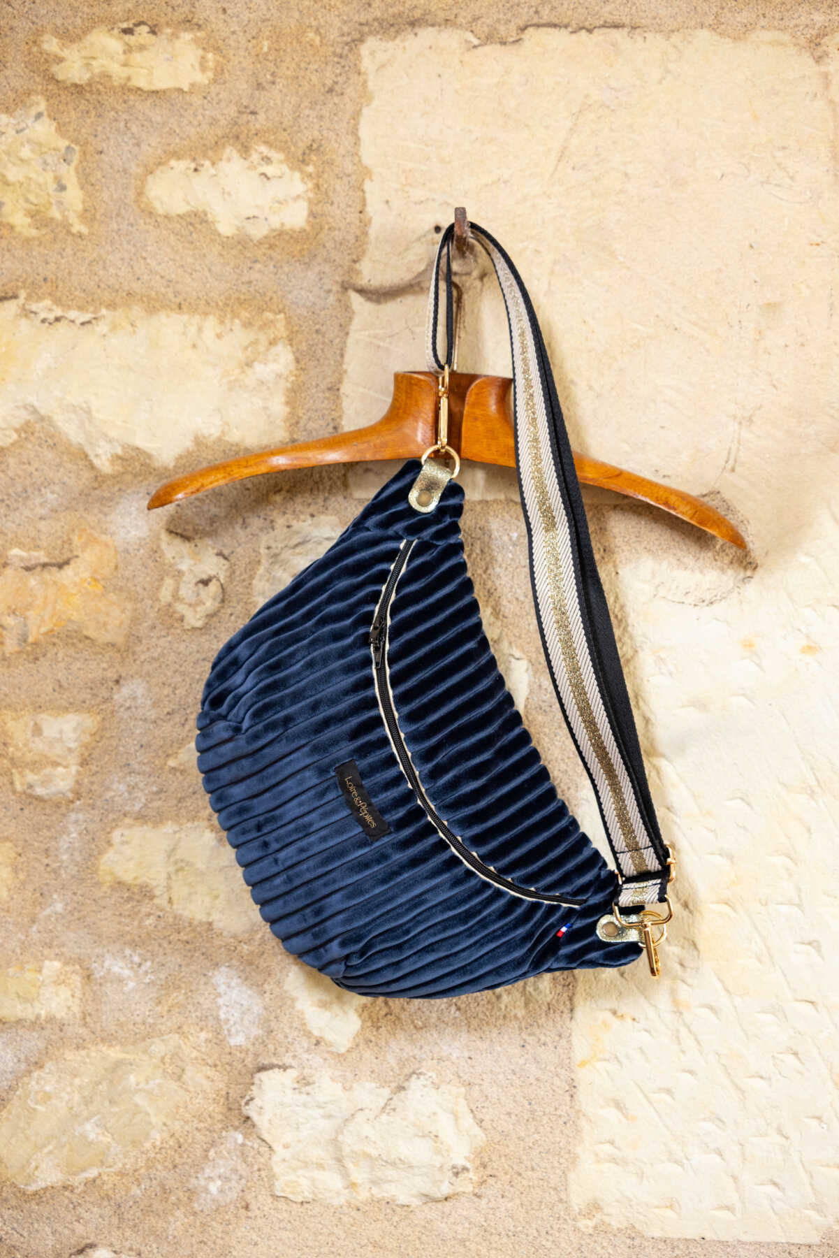 Sac banane velours côtelé fait main – Image 4