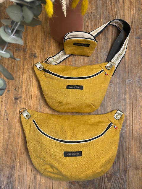 Sac banane en lin élégant I Fait main – Image 3