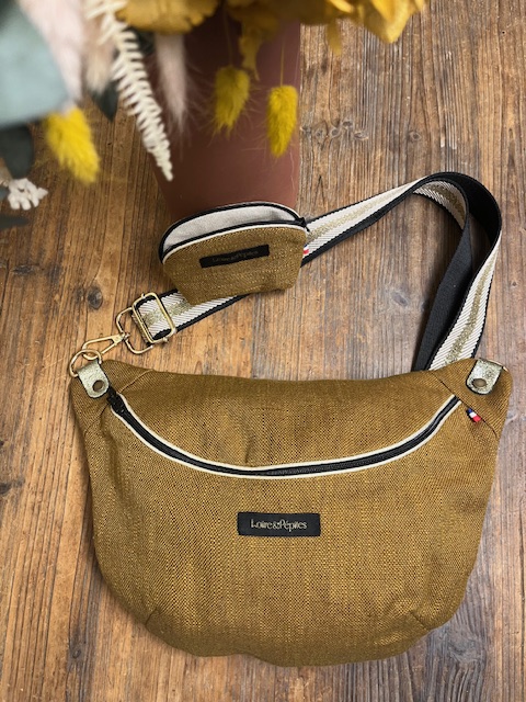 Sac banane en lin élégant I Fait main