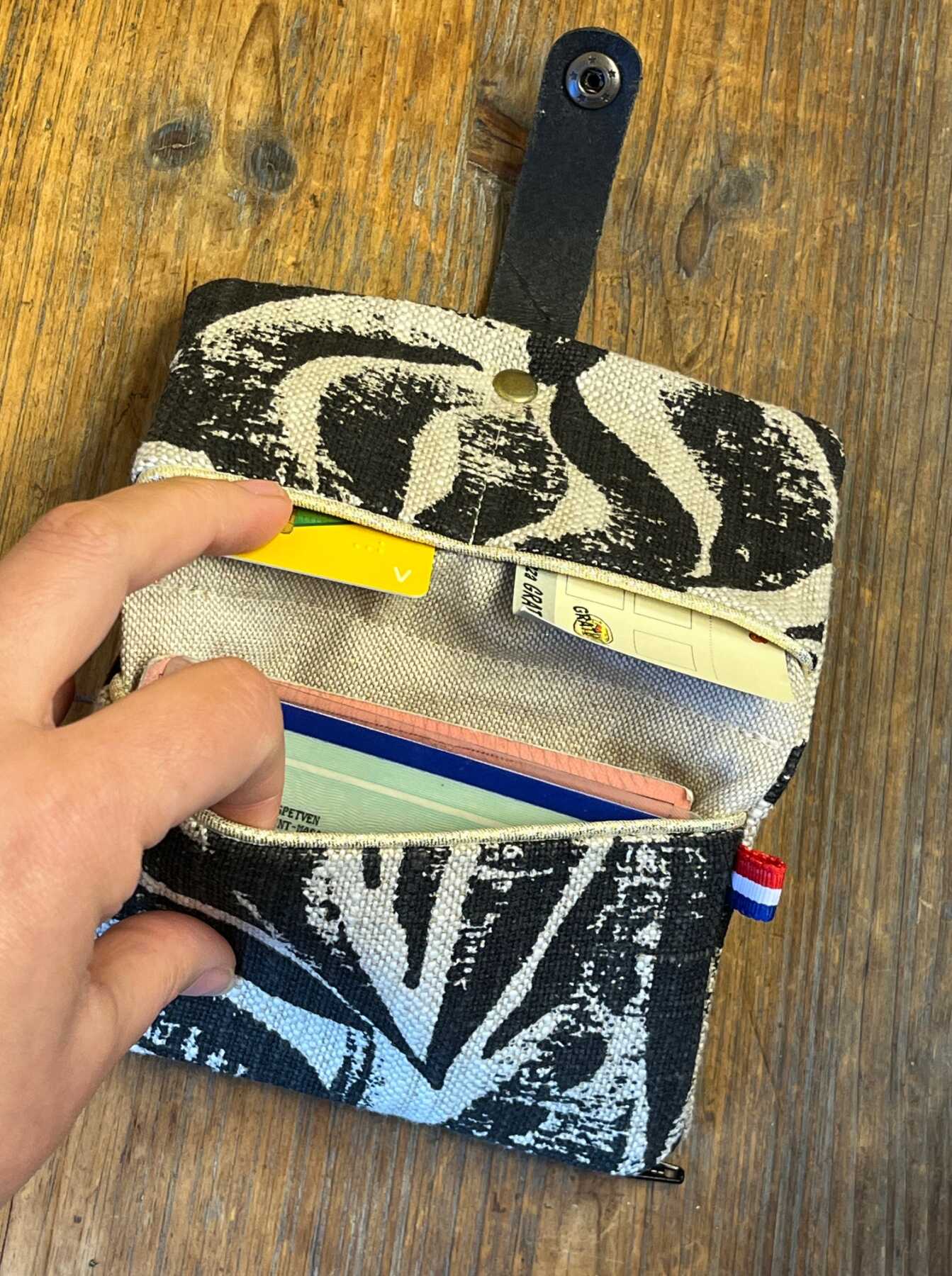 Porte-monnaie portefeuille compact fait main | Accessoire artisanal