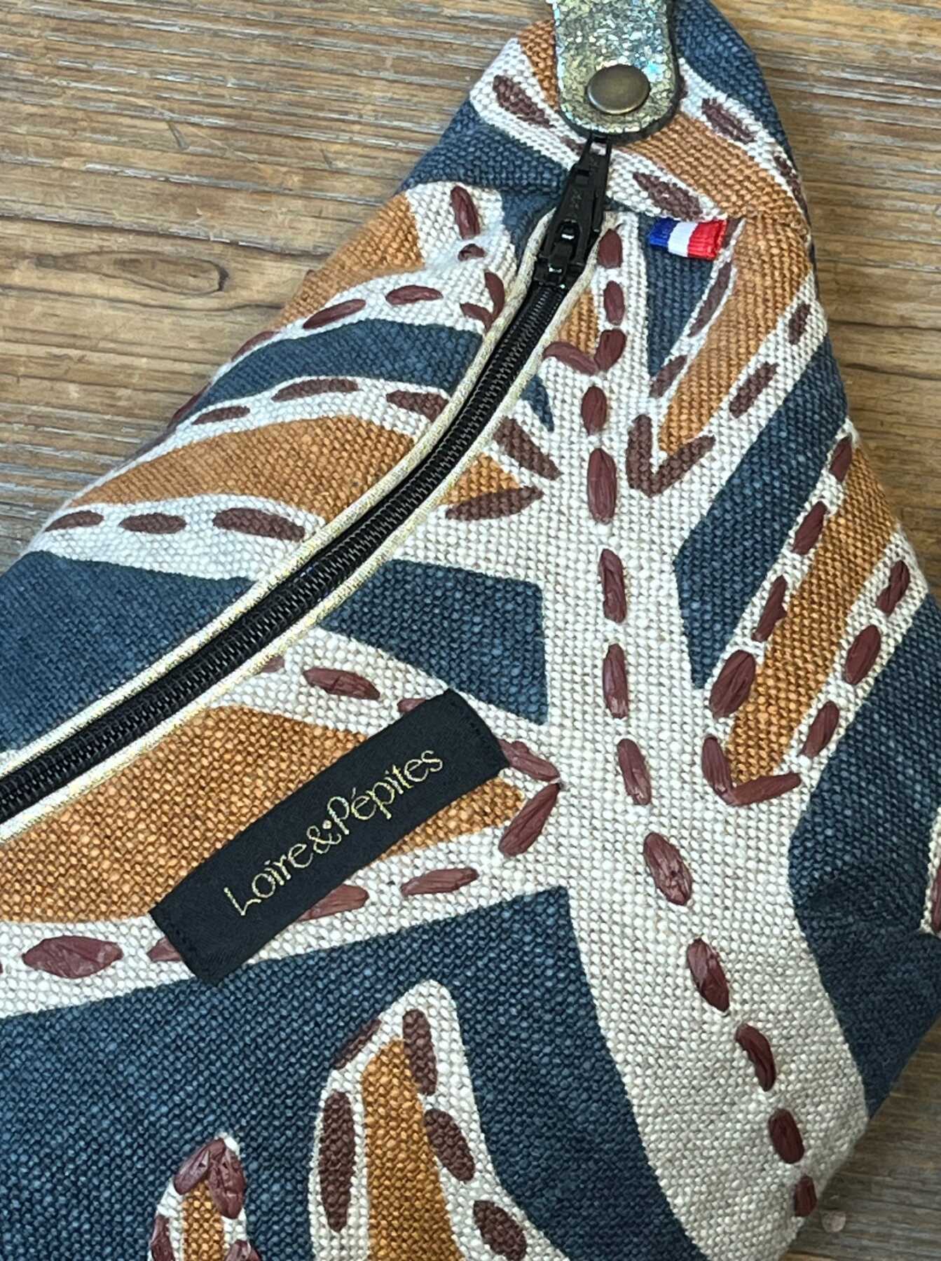 SAC BANANE chic fait main | lin brodé – Image 5