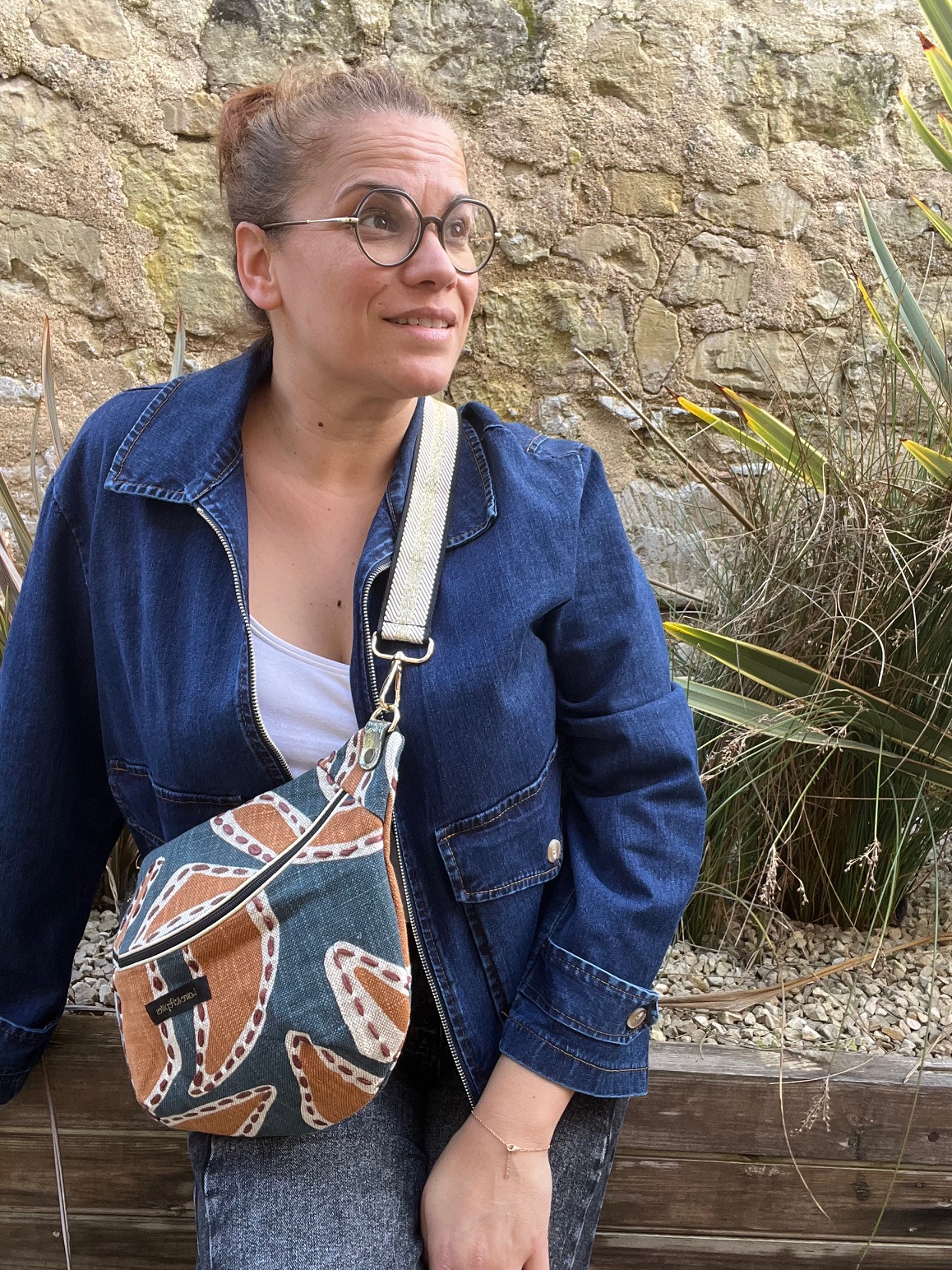 SAC BANANE chic fait main | lin brodé – Image 2