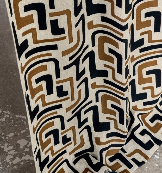 SAC BANANE chic fait main | lin naturel brodé