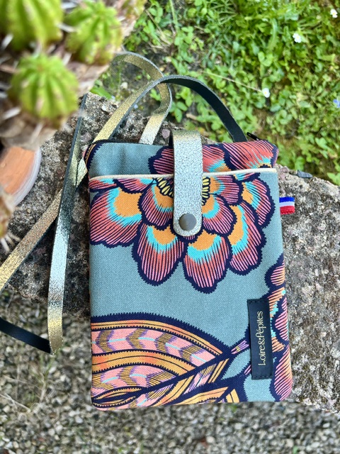 Pochette Téléphone Bandoulière Fleuri coloré