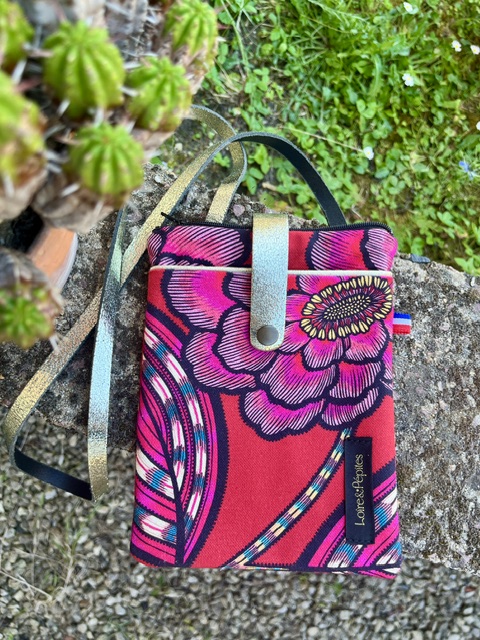 Pochette Téléphone Bandoulière Fleuri coloré