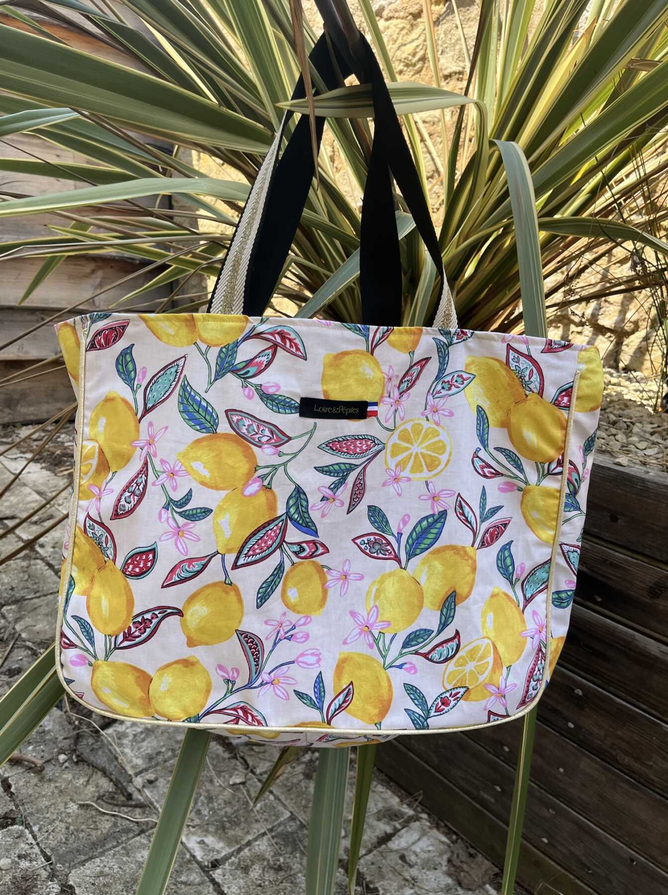 Cabas Plage Citron