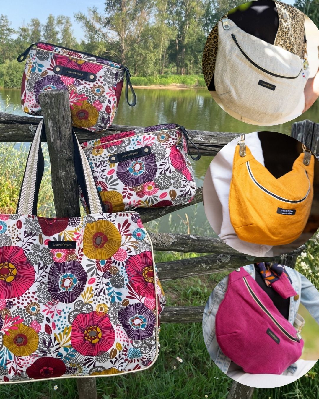Kit Vacances fait main | Cabas plage, sac banane & trousse