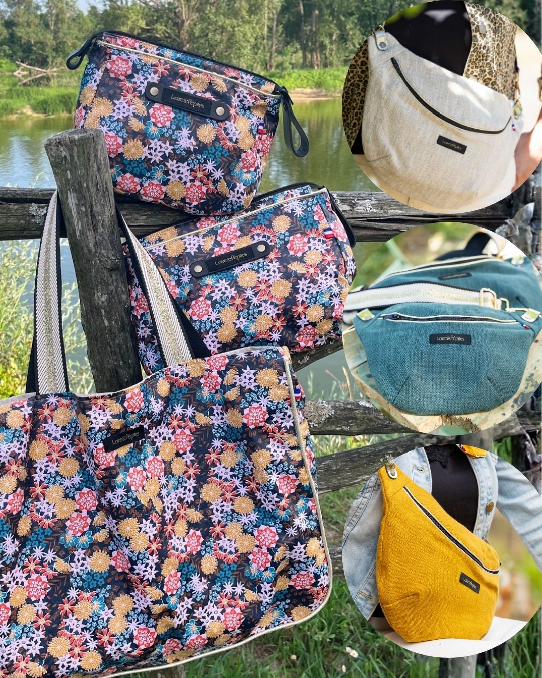 Kit Vacances artisanal | Cabas plage, sac banane & trousse
