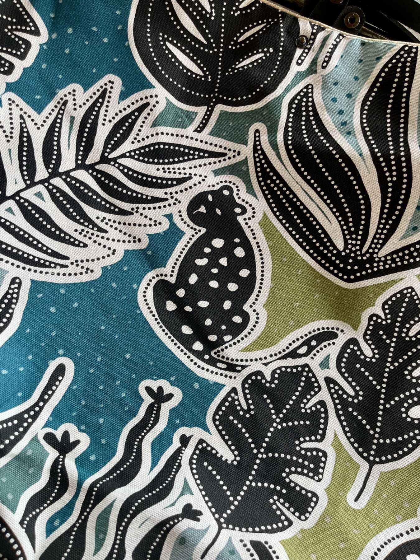 Sac Cabas en tissu fait main | Ethnik bleu – Image 2