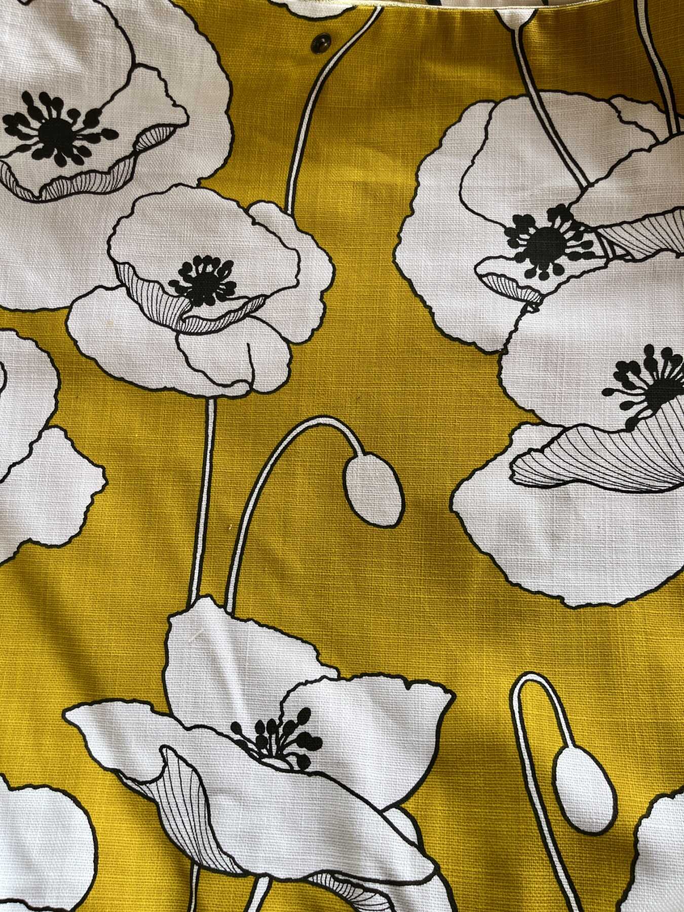 Sac Cabas en tissu fait main | Fleuri jaune – Image 3