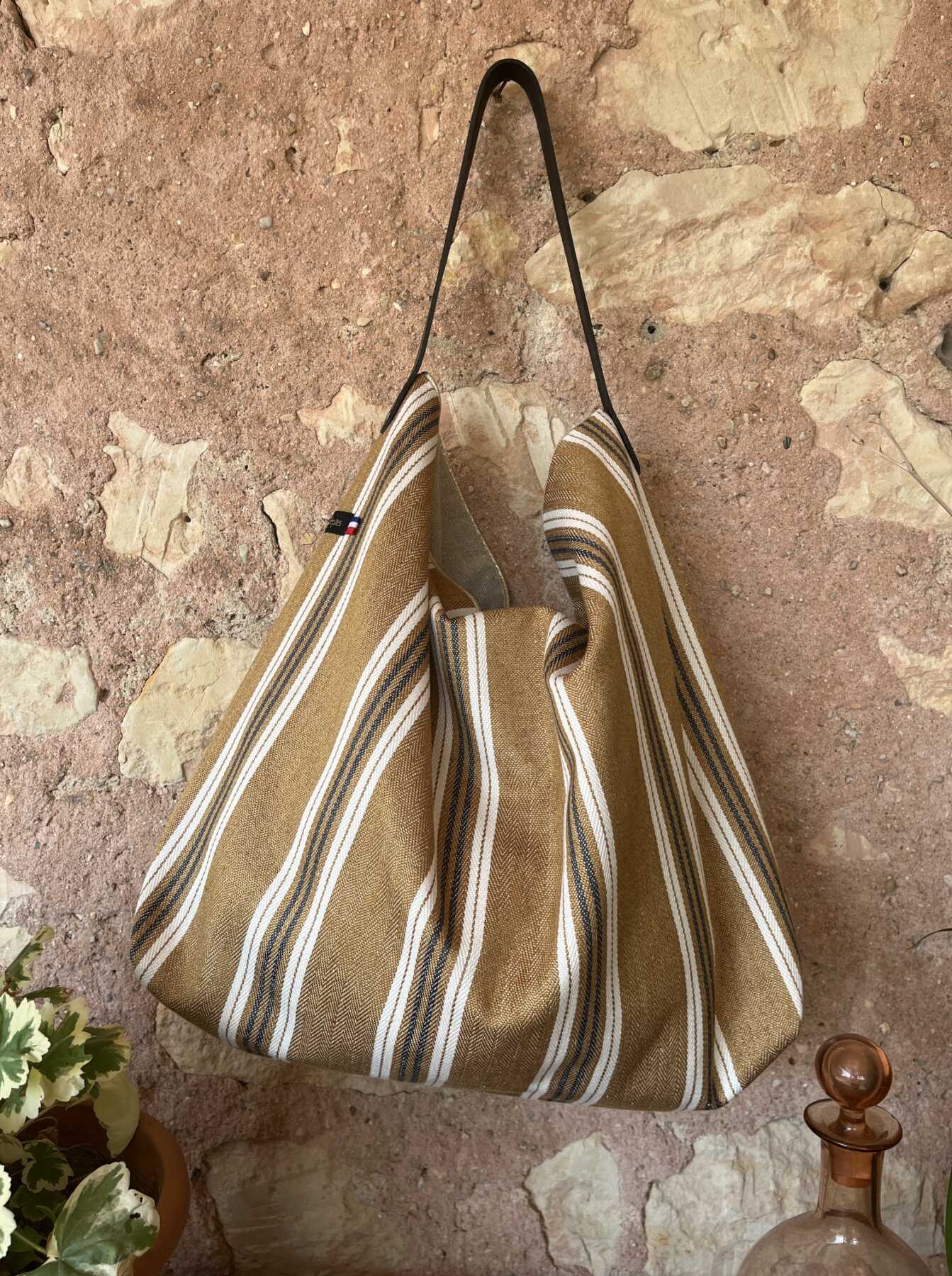 Sac Cabas | Rayé jaune